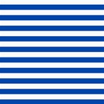 Horizontal Stripes - White and Cobalt Blue ScrapBook Page 8  x 8 