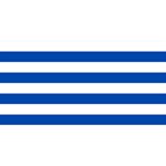 Horizontal Stripes - White and Cobalt Blue YOU ARE INVITED 3D Greeting Card (8x4)