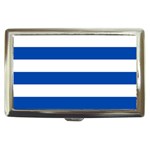 Horizontal Stripes - White and Cobalt Blue Cigarette Money Case