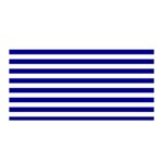 Horizontal Stripes - White and Dark Blue Satin Wrap