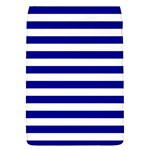 Horizontal Stripes - White and Dark Blue Removable Flap Cover (S)