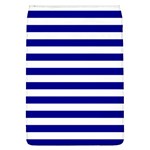 Horizontal Stripes - White and Dark Blue Removable Flap Cover (L)