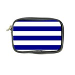Horizontal Stripes - White and Dark Blue Coin Purse