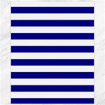 Horizontal Stripes - White and Dark Blue Canvas 11  x 14 