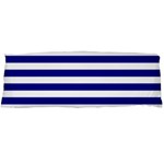 Horizontal Stripes - White and Dark Blue Body Pillow Case (Dakimakura) (One Side)