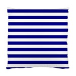 Horizontal Stripes - White and Dark Blue Standard Cushion Case (Two Sides)
