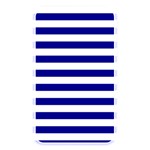 Horizontal Stripes - White and Dark Blue Memory Card Reader (Rectangular)