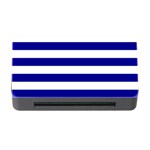 Horizontal Stripes - White and Dark Blue Memory Card Reader with CF