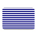 Horizontal Stripes - White and Dark Blue Plate Mat