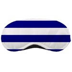Horizontal Stripes - White and Dark Blue Sleeping Mask