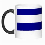 Horizontal Stripes - White and Dark Blue Morph Mug