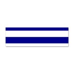 Horizontal Stripes - White and Dark Blue Sticker (Bumper)