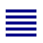 Horizontal Stripes - White and Dark Blue Greeting Card 5  x 7 