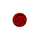Glossy Red Spiral Fractal 1  Mini Magnet