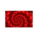 Glossy Red Spiral Fractal Sticker Rectangular (100 pack)