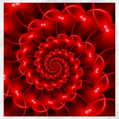 Glossy Red Spiral Fractal Canvas 16  x 16  from ArtsNow.com 15.2 x15.41  Canvas - 1
