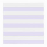 Horizontal Stripes - White and Pastel Violet Medium Glasses Cloth (2 Sides)