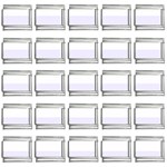 Horizontal Stripes - White and Pastel Violet 9mm Italian Charm (25 pack)