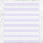 Horizontal Stripes - White and Pastel Violet Canvas 8  x 10 