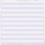 Horizontal Stripes - White and Pastel Violet Canvas 16  x 16 