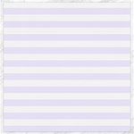 Horizontal Stripes - White and Pastel Violet Canvas 20  x 20 