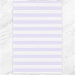 Horizontal Stripes - White and Pastel Violet Canvas 24  x 36 