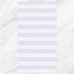 Horizontal Stripes - White and Pastel Violet Canvas 40  x 72 