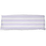 Horizontal Stripes - White and Pastel Violet Body Pillow Case Dakimakura (Two Sides)