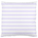 Horizontal Stripes - White and Pastel Violet Standard Flano Cushion Case (Two Sides)