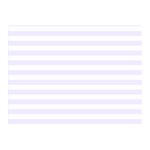 Horizontal Stripes - White and Pastel Violet Double Sided Flano Blanket (Mini)