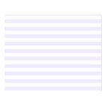 Horizontal Stripes - White and Pastel Violet Double Sided Flano Blanket (Large)