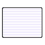 Horizontal Stripes - White and Pastel Violet Double Sided Fleece Blanket (Small) (Two Sides)