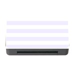 Horizontal Stripes - White and Pastel Violet Memory Card Reader with CF