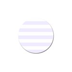 Horizontal Stripes - White and Pastel Violet Golf Ball Marker