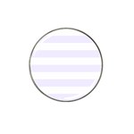 Horizontal Stripes - White and Pastel Violet Hat Clip Ball Marker