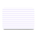 Horizontal Stripes - White and Pastel Violet Plate Mat