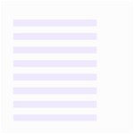 Horizontal Stripes - White and Pastel Violet Small Garden Flag (Two Sides)