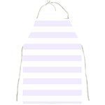 Horizontal Stripes - White and Pastel Violet Full Print Apron