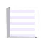 Horizontal Stripes - White and Pastel Violet 4 x 4  Acrylic Photo Block