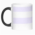 Horizontal Stripes - White and Pastel Violet Morph Mug