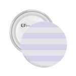 Horizontal Stripes - White and Pastel Violet 2.25  Button