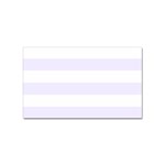 Horizontal Stripes - White and Pastel Violet Sticker Rectangular (100 pack)