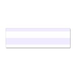 Horizontal Stripes - White and Pastel Violet Sticker Bumper (10 pack)