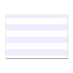 Horizontal Stripes - White and Pastel Violet Sticker A4 (10 pack)