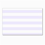 Horizontal Stripes - White and Pastel Violet Postcard 4 x 6  (Pkg of 10)