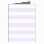 Horizontal Stripes - White and Pastel Violet Greeting Card