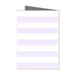 Horizontal Stripes - White and Pastel Violet Mini Greeting Cards (Pkg of 8)