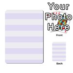 Horizontal Stripes - White and Pastel Violet Multi-purpose Cards (Rectangle)