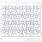 Horizontal Stripes - White and Pastel Violet Jigsaw Puzzle (Rectangular)