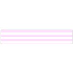 Horizontal Stripes - White and Pale Thistle Violet Flano Scarf (Small)